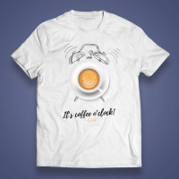 T-shirt "It's coffee o'clock!"